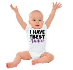 Have Best Auntie Romper Bodysuit-Direct To Garment Print-Brisco Baby