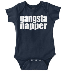 Gangsta Napper Romper Bodysuit-Direct To Garment Print-Brisco Baby