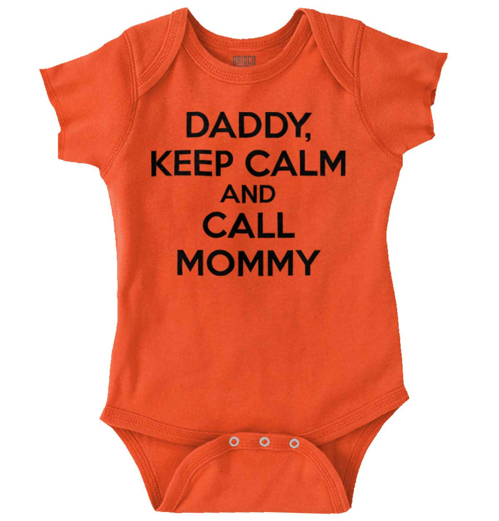 Call Mommy Romper Bodysuit-Direct To Garment Print-Brisco Baby