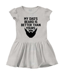Dad's Beard Solid Baby Infant Dress-Direct To Garment Print-Brisco Baby
