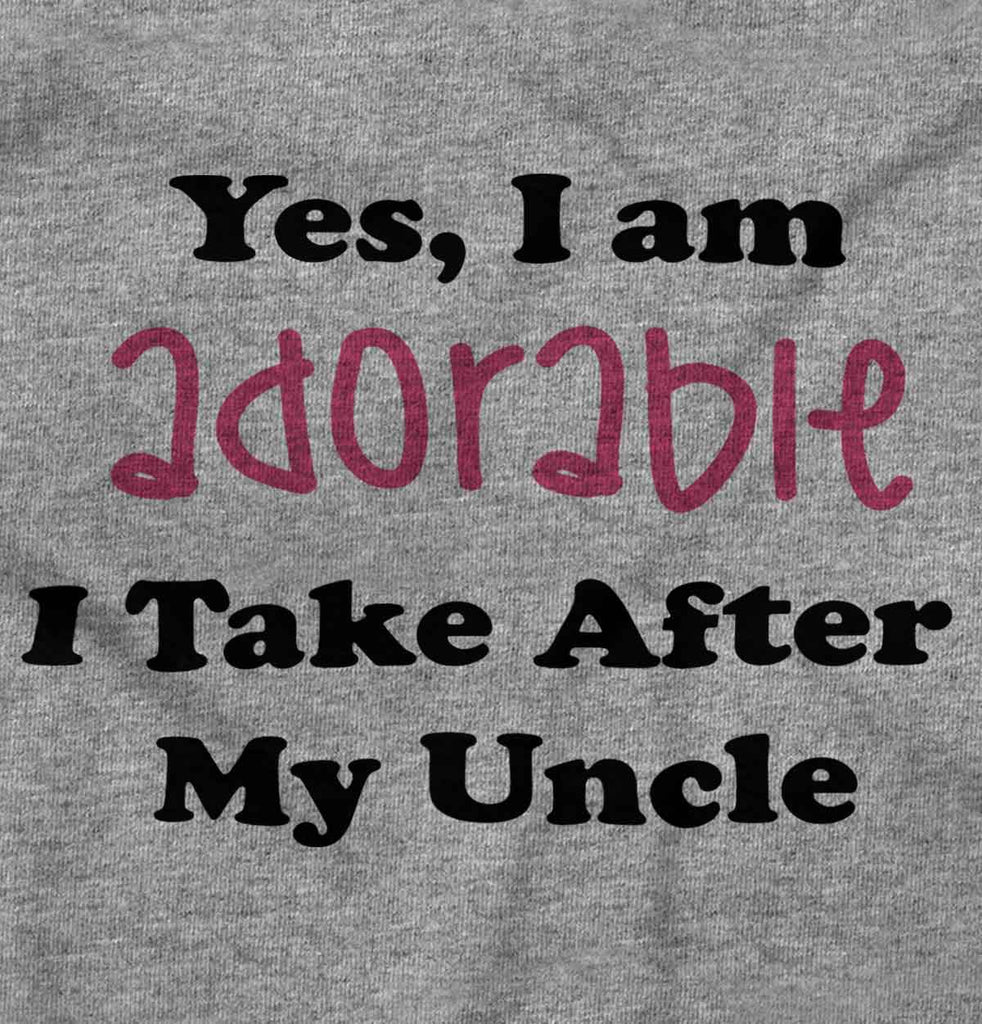 Adorable After Uncle Romper Bodysuit-Direct To Garment Print-Brisco Baby