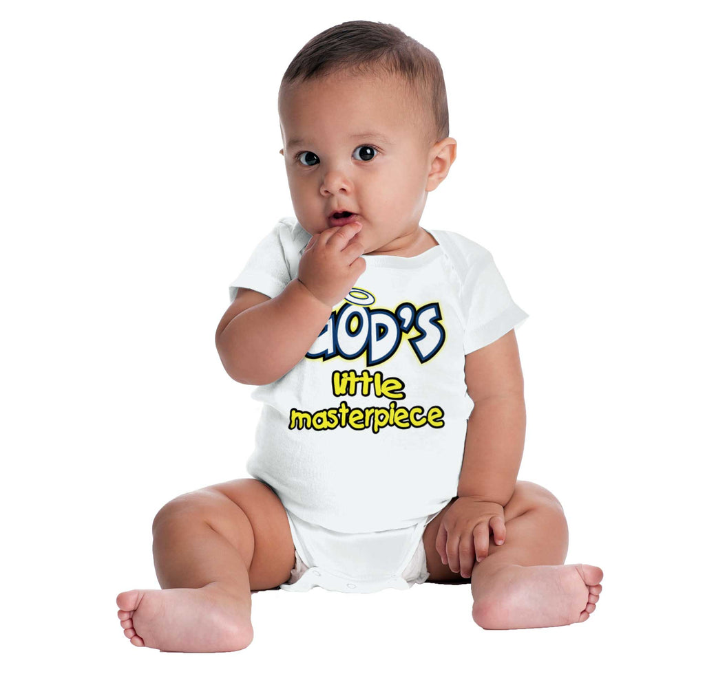 God's Masterpiece Romper Bodysuit-Direct To Garment Print-Brisco Baby