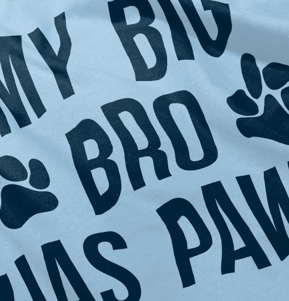 My Big Bro Has Paws Romper Bodysuit-Direct To Garment Print-Brisco Baby