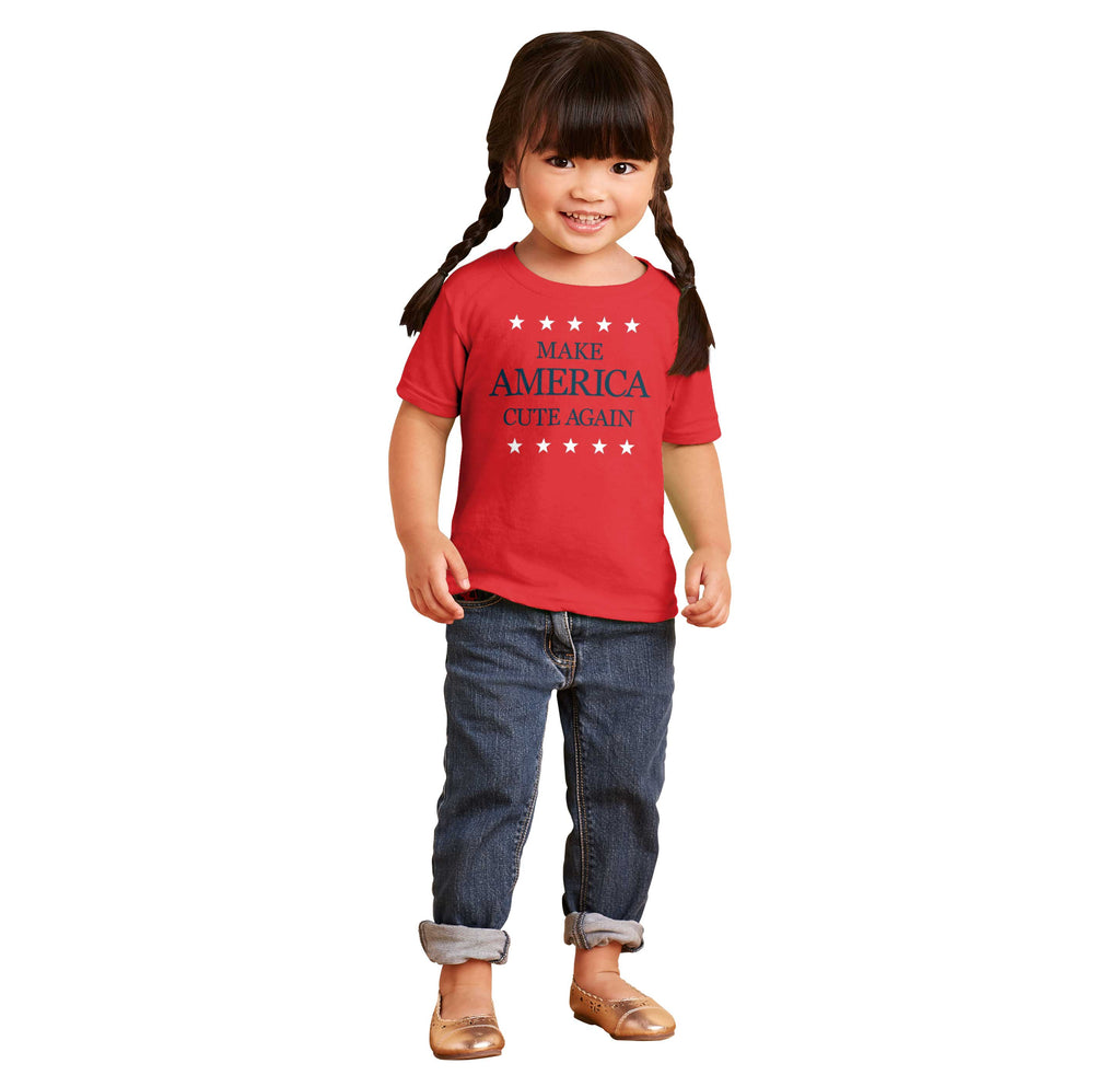 America Cute Again Infant Toddler T Shirt-Direct To Garment Print-Brisco Baby