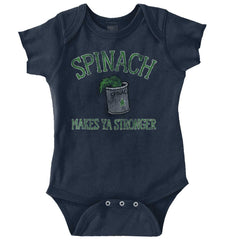 Spinach Strong Romper Bodysuit-Direct To Garment Print-Brisco Baby