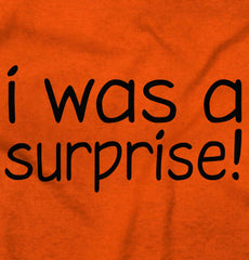 I Was A Surprise Romper Bodysuit-Direct To Garment Print-Brisco Baby