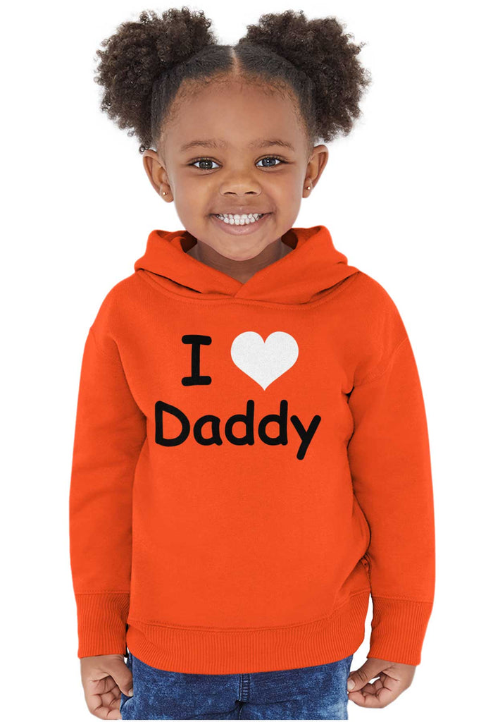 I Heart Daddy Toddler Pullover Hoodie-Direct To Garment Print-Brisco Baby