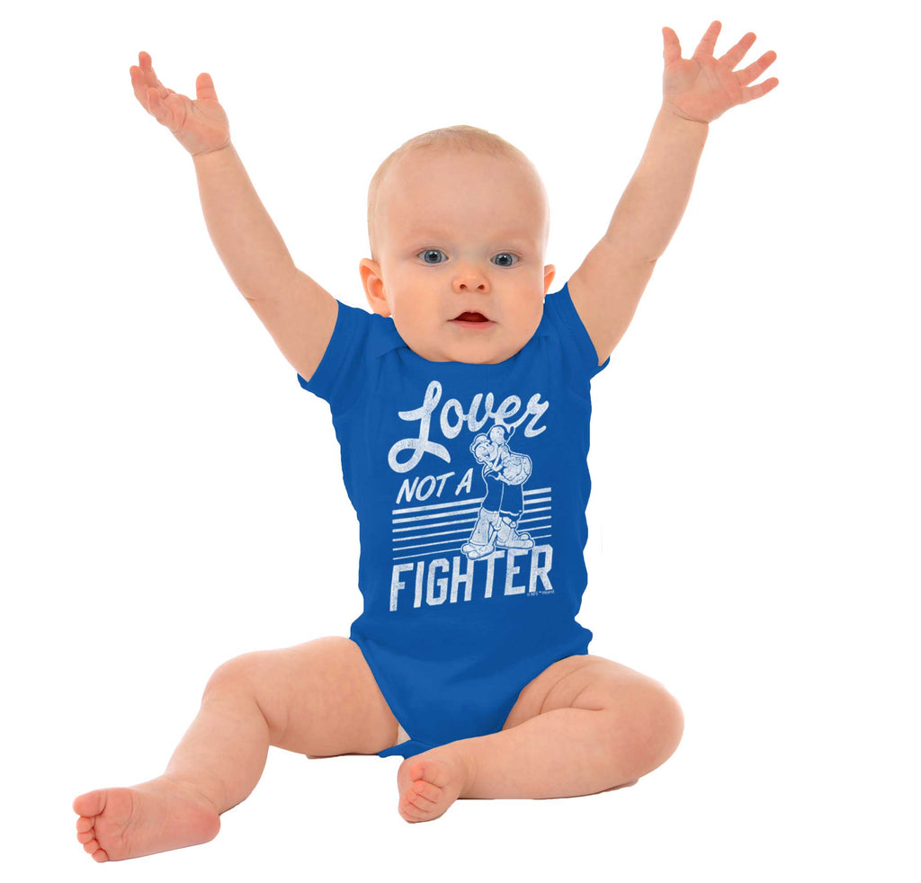 Lover Not A Fighter Romper Bodysuit-Direct To Garment Print-Brisco Baby