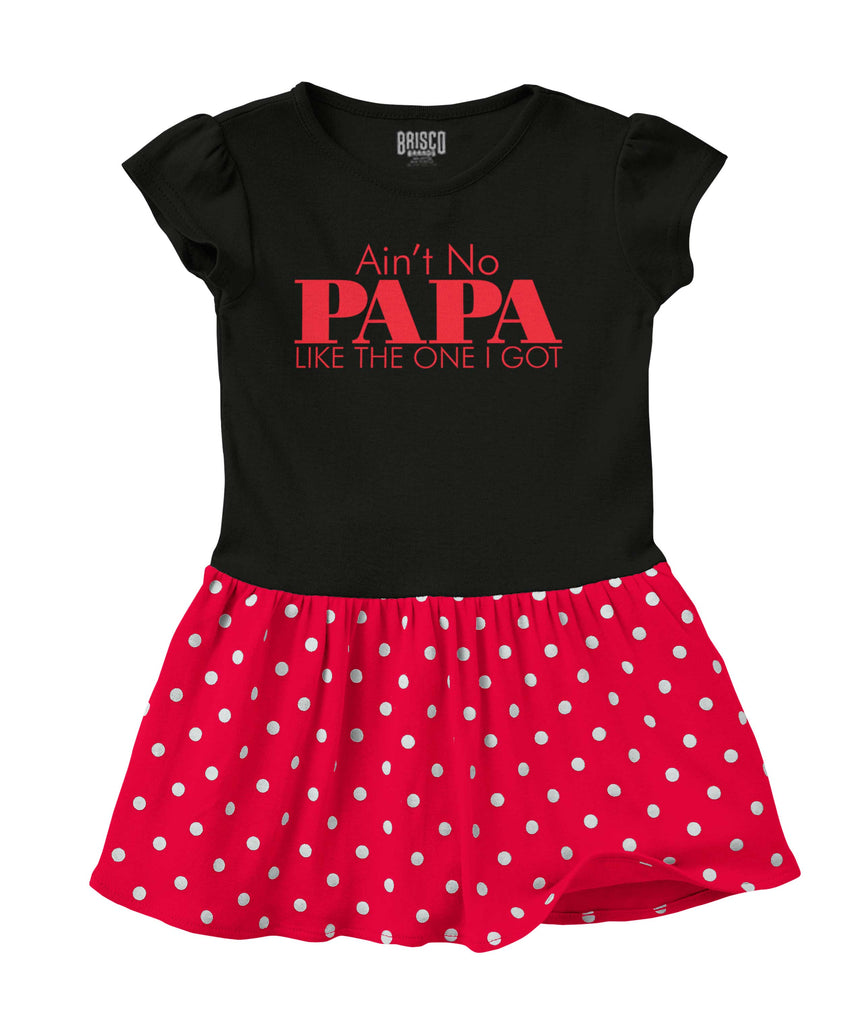 No Papa Like Me Baby Polka Dot Skirt Dress-Direct To Garment Print-Brisco Baby