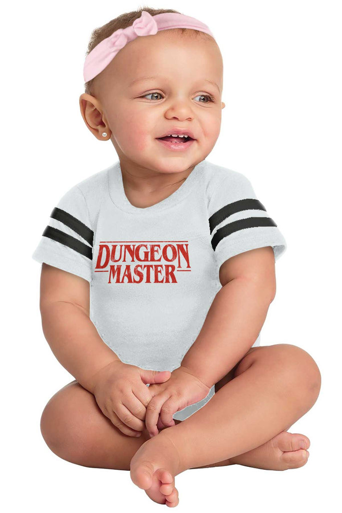 Dungeon Masters TV Show Nerd Football Romper Bodysuit-Direct To Garment Print-Brisco Baby