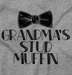 Grandma's Stud Muffin Infant Toddler T Shirt-Direct To Garment Print-Brisco Baby