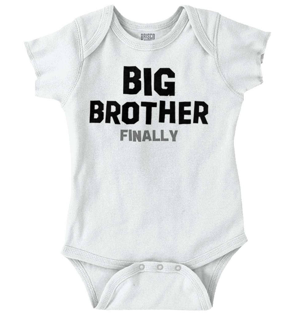 Big Brother Finally Romper Bodysuit-Direct To Garment Print-Brisco Baby