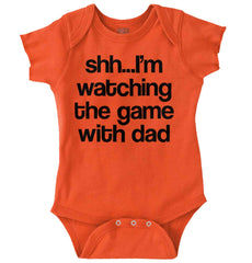 Watching the Game Romper Bodysuit-Direct To Garment Print-Brisco Baby