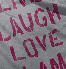 Live Laugh Llama Romper Bodysuit-Direct To Garment Print-Brisco Baby