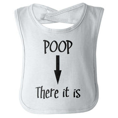 Poop There It Is Infant Baby Bib-Direct To Garment Print-Brisco Baby