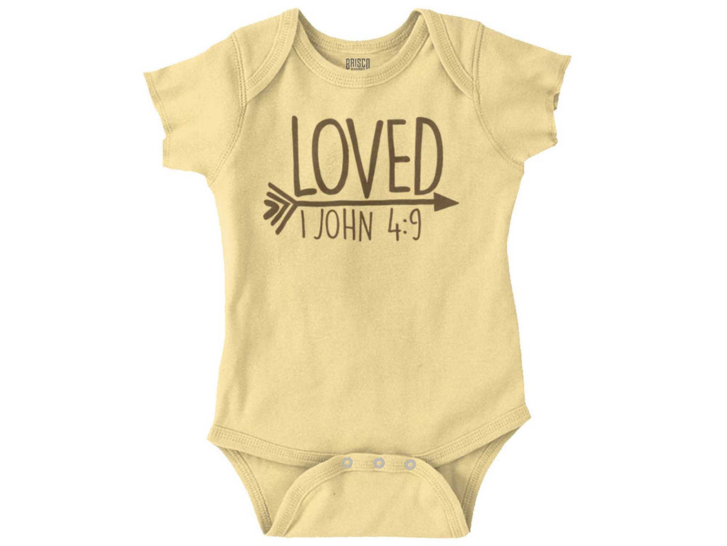 Loved Romper Bodysuit-Direct To Garment Print-Brisco Baby