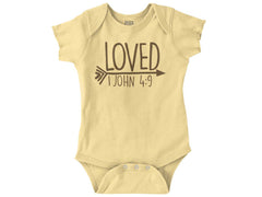 Loved Romper Bodysuit-Direct To Garment Print-Brisco Baby