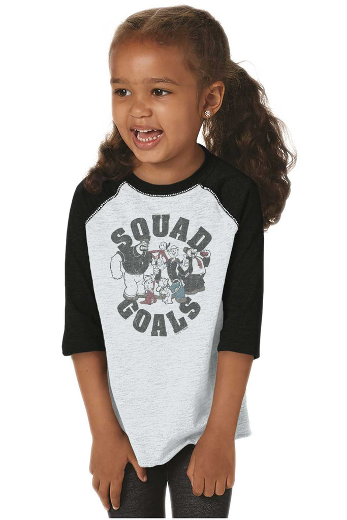 Squad Goals Toddler Baseball-Direct To Garment Print-Brisco Baby