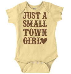 Small Town Girl Romper Bodysuit-Direct To Garment Print-Brisco Baby