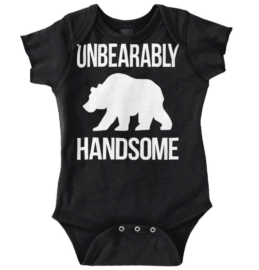 Unbearably Handsome Romper Bodysuit-Direct To Garment Print-Brisco Baby