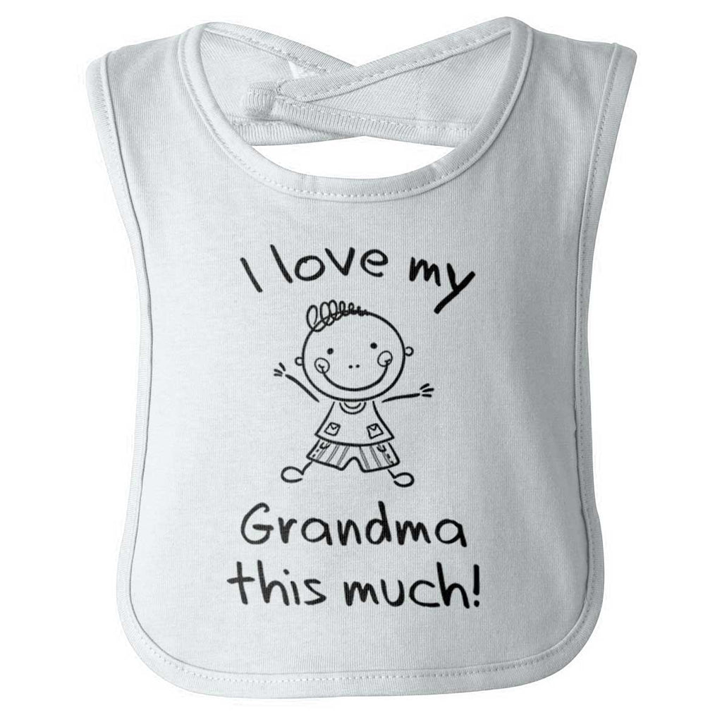 Love My Grandma Infant Baby Bib-Direct To Garment Print-Brisco Baby