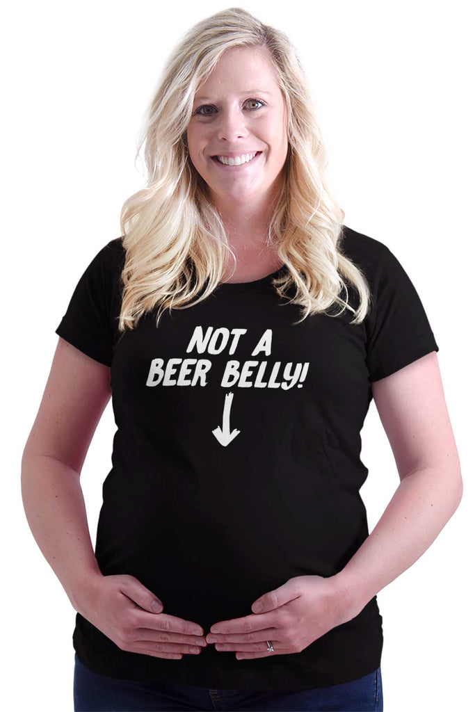 Not A Beer Belly Maternity T-Shirt-Direct To Garment Print-Brisco Baby