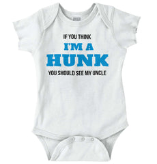 I'm A Hunk Romper Bodysuit-Direct To Garment Print-Brisco Baby