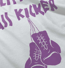 Little Ass Kicker Baby Ruffled Trim Romper-Direct To Garment Print-Brisco Baby