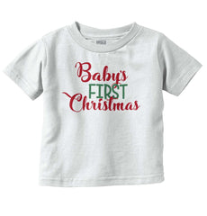 Baby's First Christmas Infant Toddler T Shirt-Direct To Garment Print-Brisco Baby