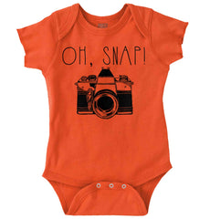 Oh Snap Camera Romper Bodysuit-Direct To Garment Print-Brisco Baby