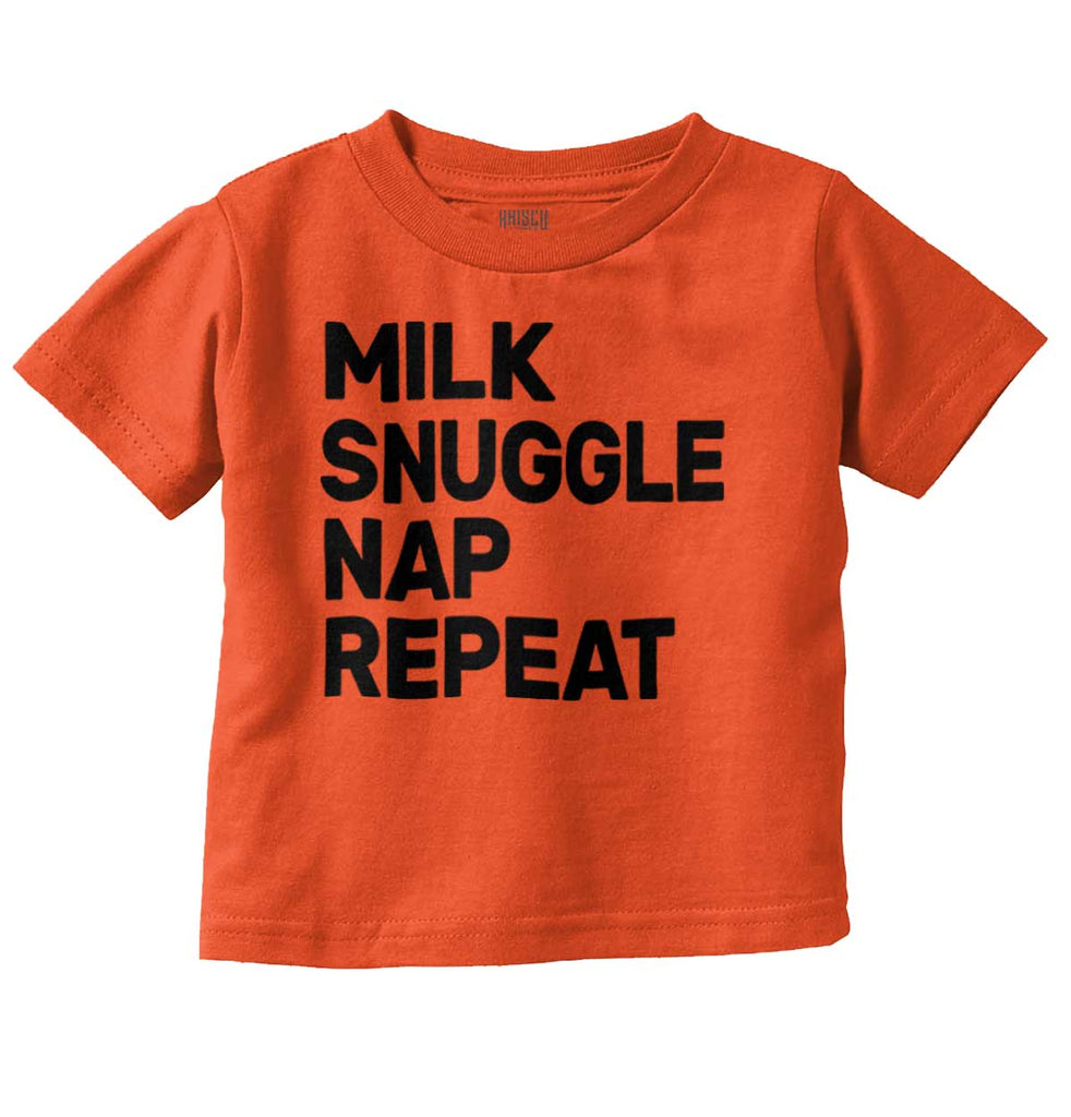 Milk Snuggle Nap Infant Toddler T Shirt-Direct To Garment Print-Brisco Baby