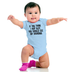 Nap A Lot See Grandma Romper Bodysuit-Direct To Garment Print-Brisco Baby