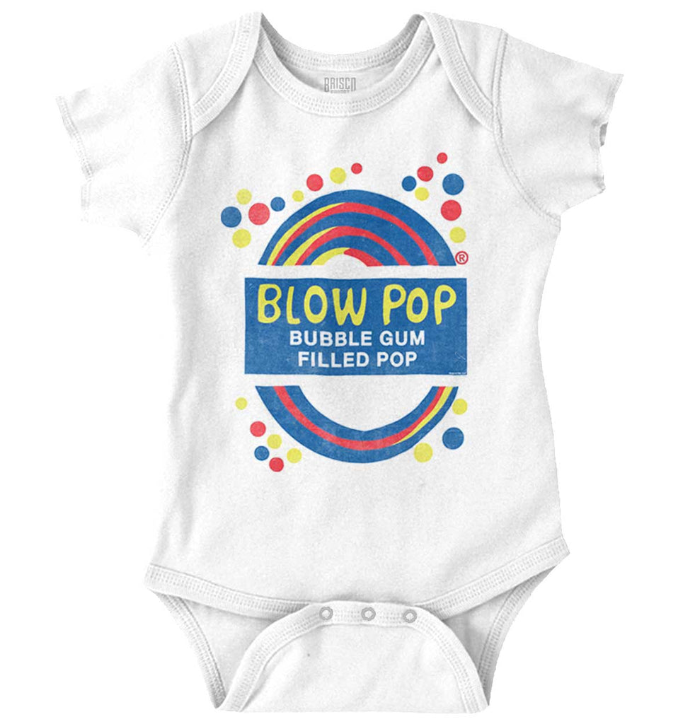Blow Pop Label Romper Bodysuit-Direct To Garment Print-Brisco Baby