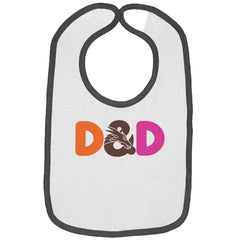 Dungeons Fantasy Tabletop Gamer Trimmed Colored Velcro Bib-Direct To Garment Print-Brisco Baby