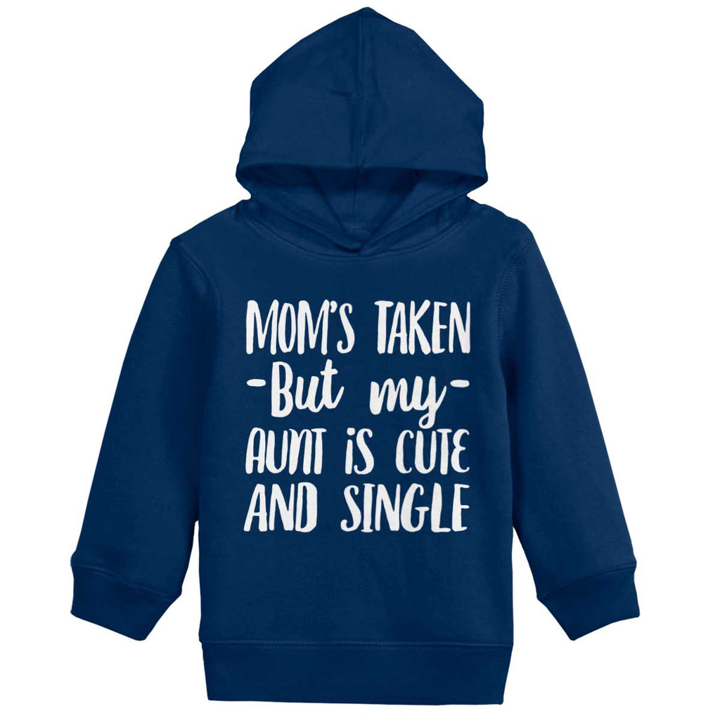 Aunt is Single Toddler Pullover Hoodie-Direct To Garment Print-Brisco Baby