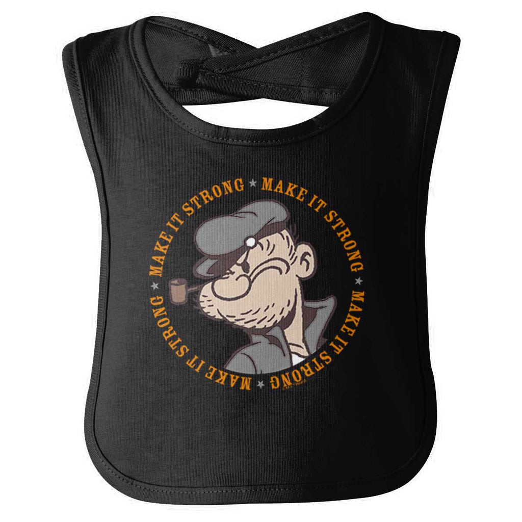 Make It Strong Infant Baby Bib-Direct To Garment Print-Brisco Baby