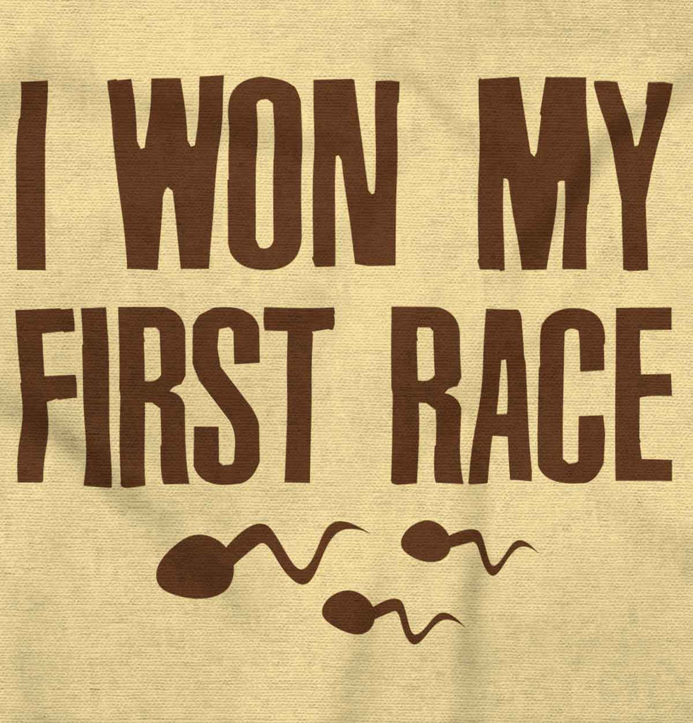 Won The Race Romper Bodysuit-Direct To Garment Print-Brisco Baby