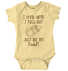 Like My Daddy Romper Bodysuit-Direct To Garment Print-Brisco Baby