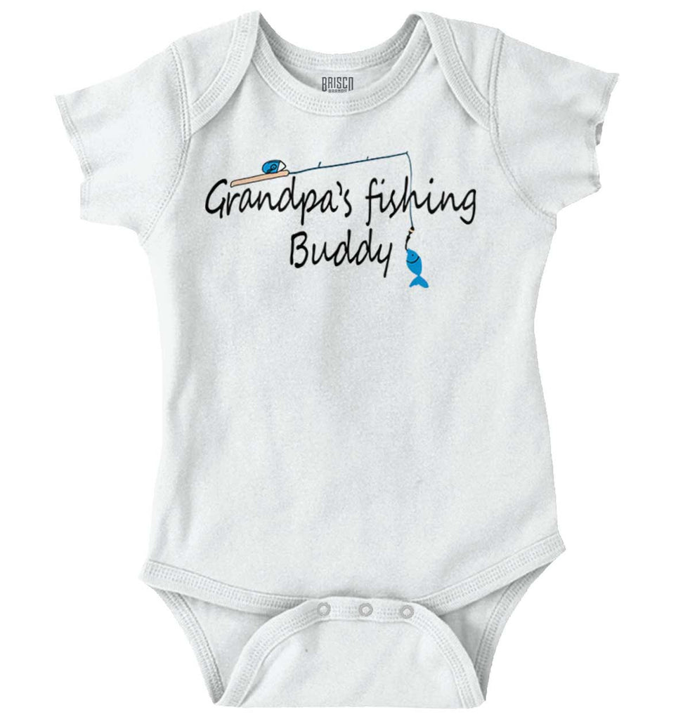 Grandpa Fishing Romper Bodysuit-Direct To Garment Print-Brisco Baby