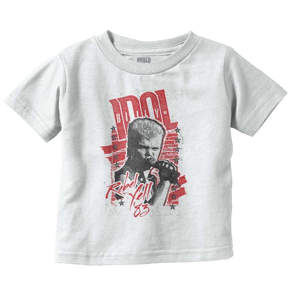 Vintage Billy Idol Infant Toddler T Shirt-Direct To Garment Print-Brisco Baby