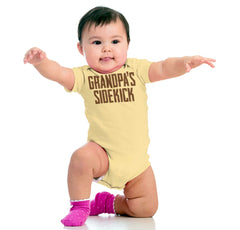 Grandpa's Sidekick Romper Bodysuit-Direct To Garment Print-Brisco Baby