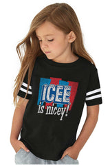 Icee Is Nicey Toddler Football Jersey Tee-Direct To Garment Print-Brisco Baby