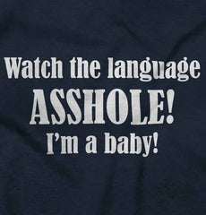 Watch The Language Infant Toddler T Shirt-Direct To Garment Print-Brisco Baby