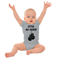 Little Ass Kicker Romper Bodysuit-Direct To Garment Print-Brisco Baby