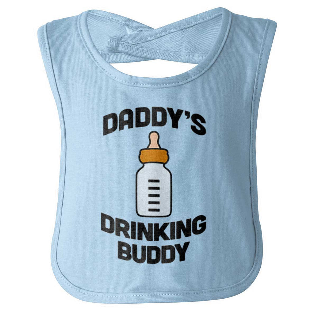 Dad Drinking Buddy Infant Baby Bib-Direct To Garment Print-Brisco Baby