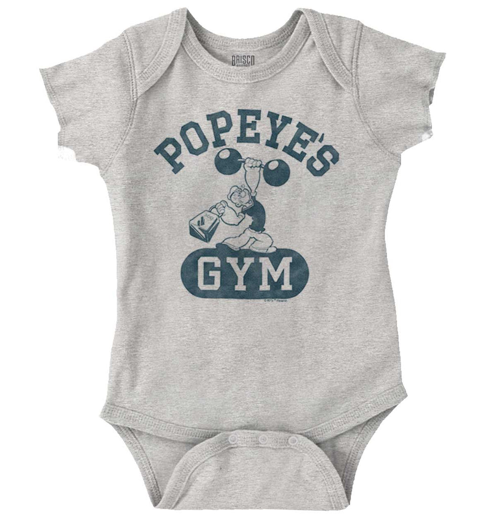 Popeye's Gym Romper Bodysuit-Direct To Garment Print-Brisco Baby