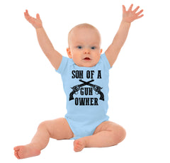 Son Gun Owner Romper Bodysuit-Direct To Garment Print-Brisco Baby