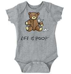 Ripped Teddy Bear Romper Bodysuit-Direct To Garment Print-Brisco Baby