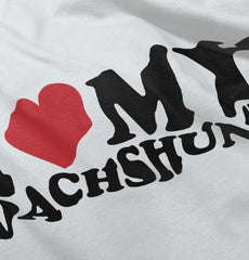 I Love My Dachshund Romper Bodysuit-Direct To Garment Print-Brisco Baby