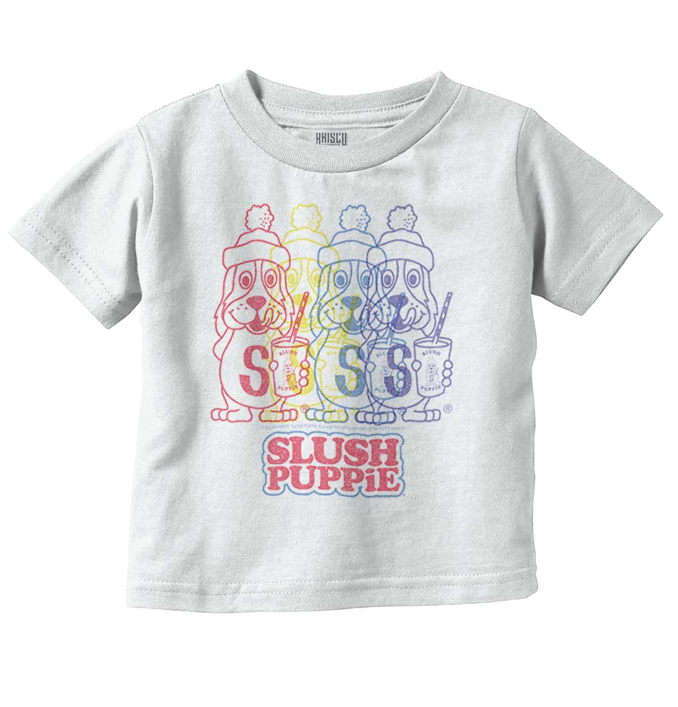 Rainbow Puppie Infant Toddler T Shirt-Direct To Garment Print-Brisco Baby